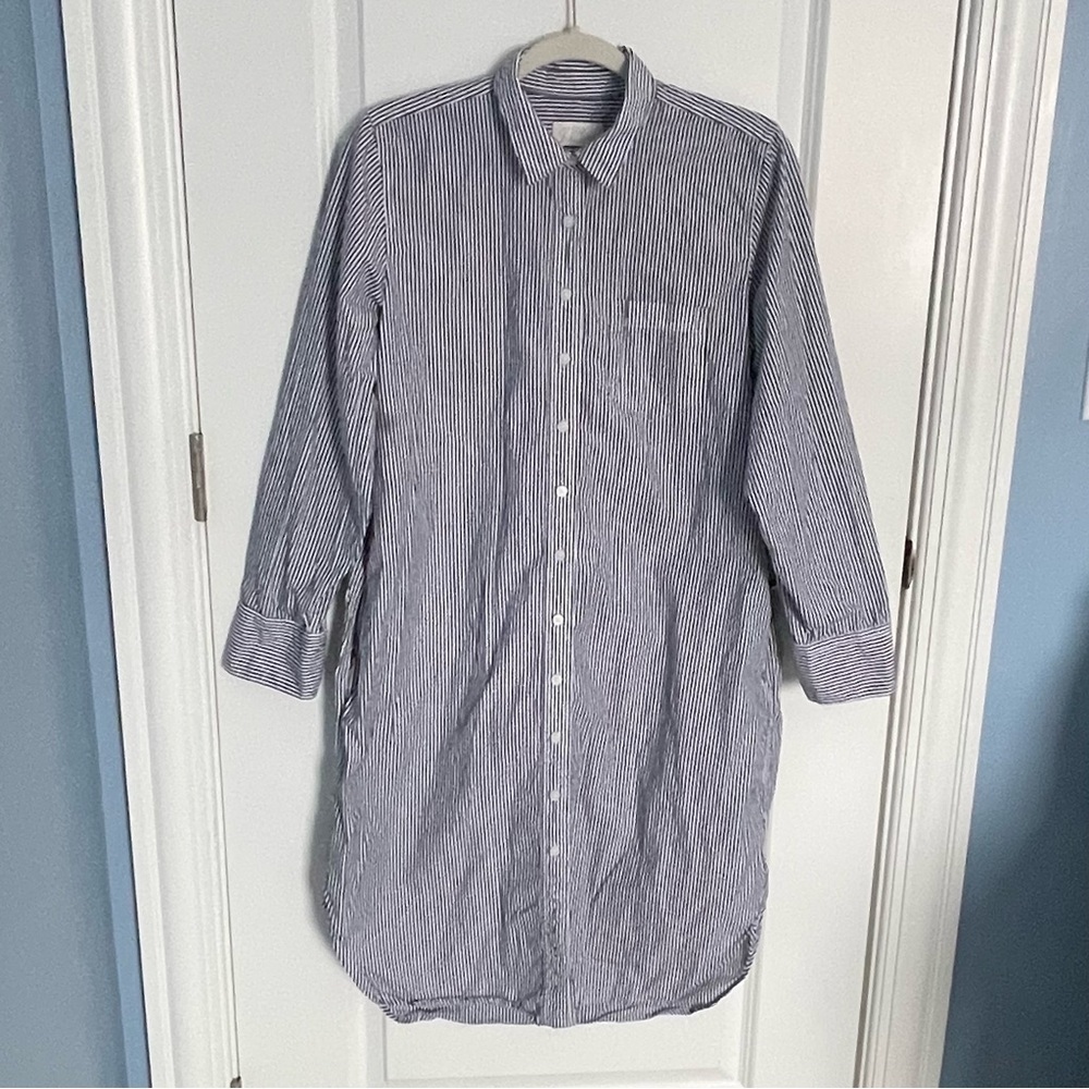 J. Crew Classic-fit crisp cotton poplin shirt-dress 54150 - Picture 3 of 15